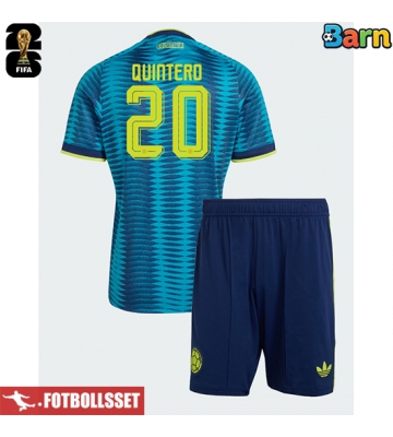 Colombia Juan Fernando Quintero #20 Bortatröja Barn VM 2026 Kortärmad (+ Korta byxor)